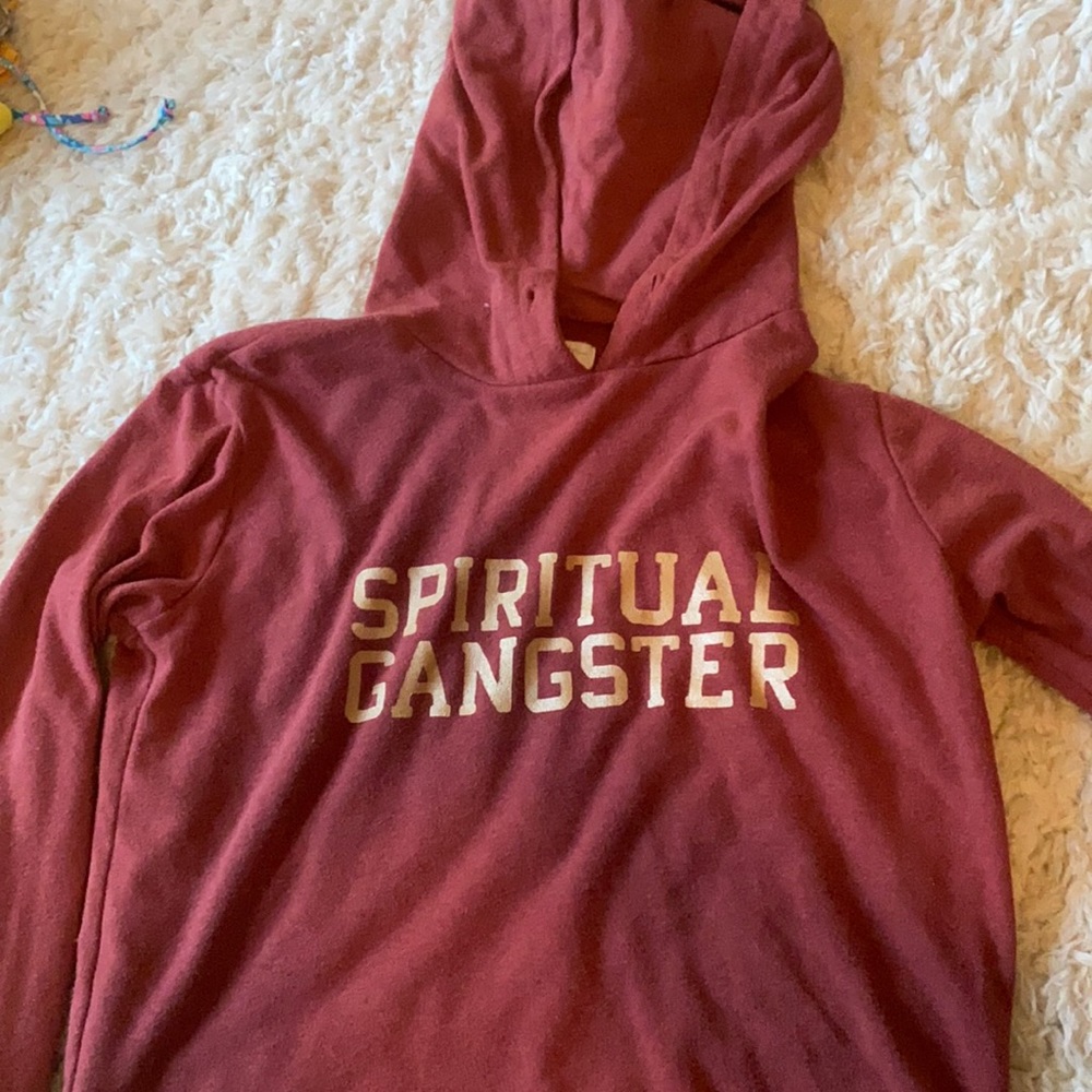Spiritual gangster cropped hoodie